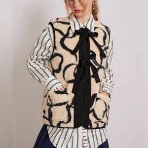 LIKE NEW Damson Madder Marta Borg Gilet Vest Bows
